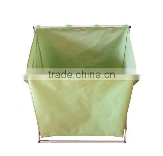Household Rolling Triple Sorter Laundry Hamper With Black Polyester Bags, Satin Silver Frame photo-2