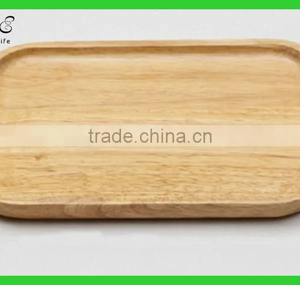 Wood Tray Rectangle Wooden Serving Tray Wood Plate photo-3