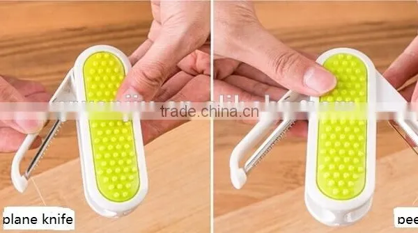 Wholesale Stock Portable Folding 3 In 1 Plane Knife Fruit Vegetable Peelers photo-4