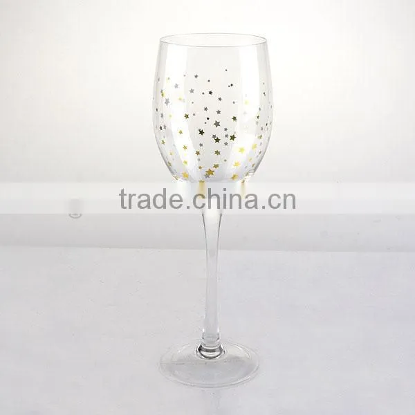 High Quality Wine Glass Set With Star Decal photo-3