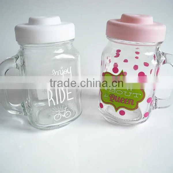 Glass Mason Stash Canning Mug With Pig Unique Lid photo-2