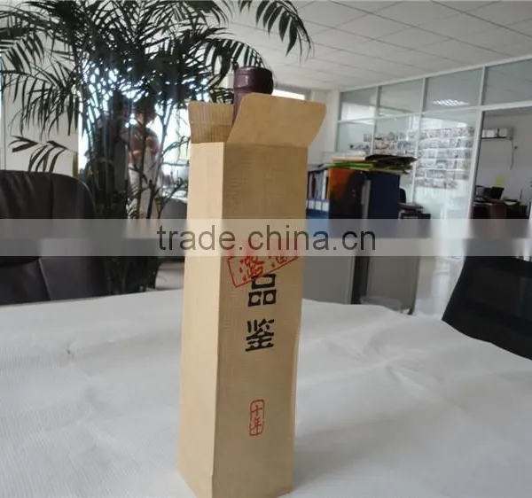 New Kraft Thread Paper Single Wine Bottle Paper Bags photo-4