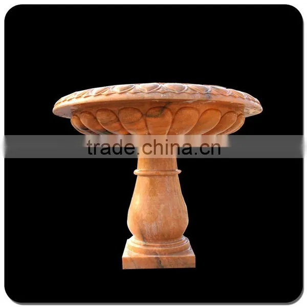 Low Price Garden Decoration Brown Granite Stone Flowerpot photo-2