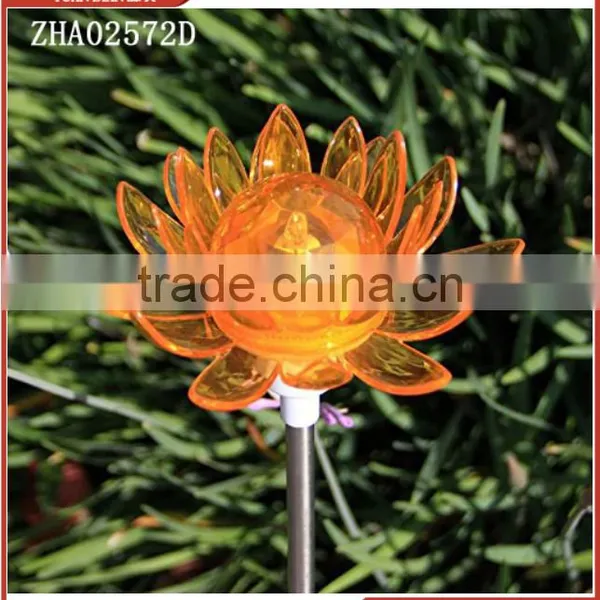 Solar Powered Iron Garden Flower Stake Rotating Solar Garden Lights photo-4
