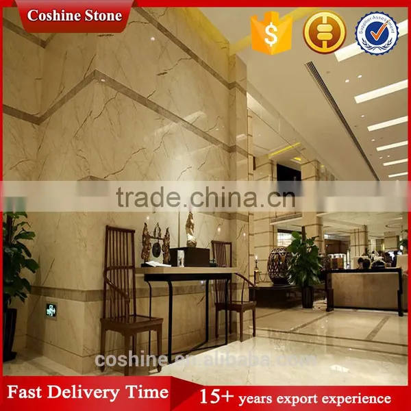 Natural Beige Cream Block Marble Slab Price for Sale photo-5