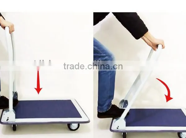 Wholesale High Load Capacity Stainless Steel Four Wheel Folding Trolley Cart photo-3