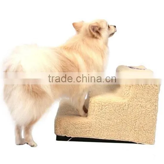 Pet Stairs Cat Small Puppy Dog Steps With Washable Portable Cover 3 Steps photo-2