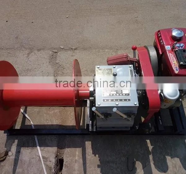 100M Steel Wire Rop Cable Winch Machine Made in China/ 3T Gasoline Engine Cable Winch photo-3