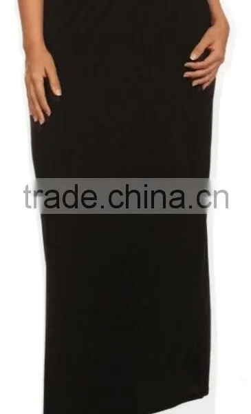 China Clothes 95% Polyester 5% Spandex Fabric Solid Long Coral Skirt Fancy Long Skirts photo-6