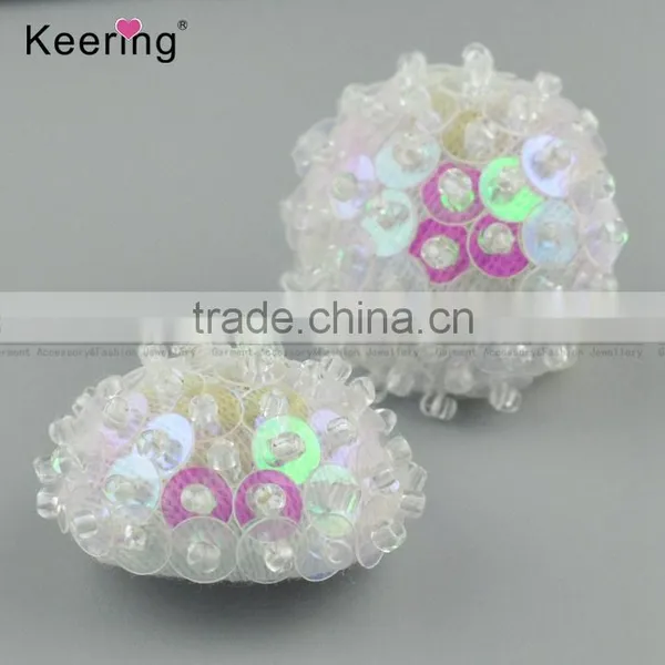 Wholesale Fashionable AB Sequin Round Decorative Button for Garments and Clothing WBKA-286 photo-3
