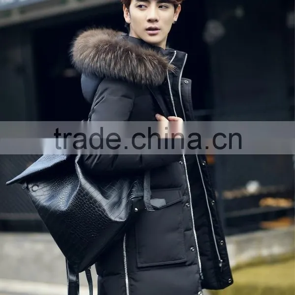 Custom Warm Fur-collar Slim Fit Casual Jacket Unisex Parka Cotton Padded Winter Jacket photo-4