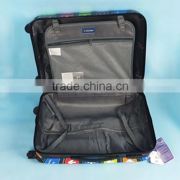 150704b Bags Leopard Trolley Luggage Printed ABS Luggage Stocklots photo-4