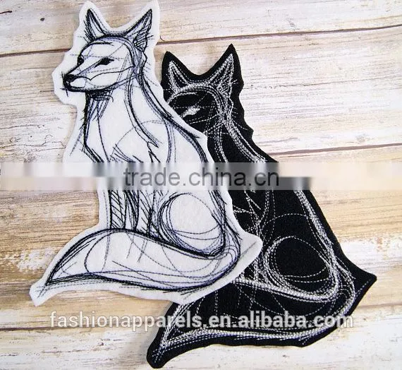 Custom High Quality Embroidered Cat Demon, Fox Demonpatch for Clothes Embroidery Patch Made in China Choose Size/color photo-4