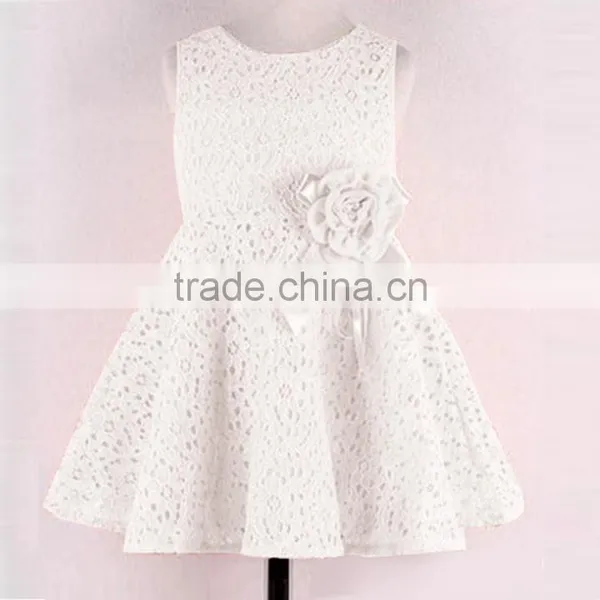 Kids Girls Lovely Sleeveless Lace Vest Baby Girl Maxi Dress 20120 photo-3