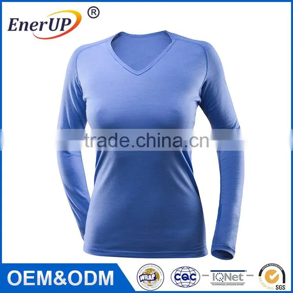 100% Merino Wool Thermal Wicking Sport Wear Antibacterial Plain Gym Branded T-shirt photo-2