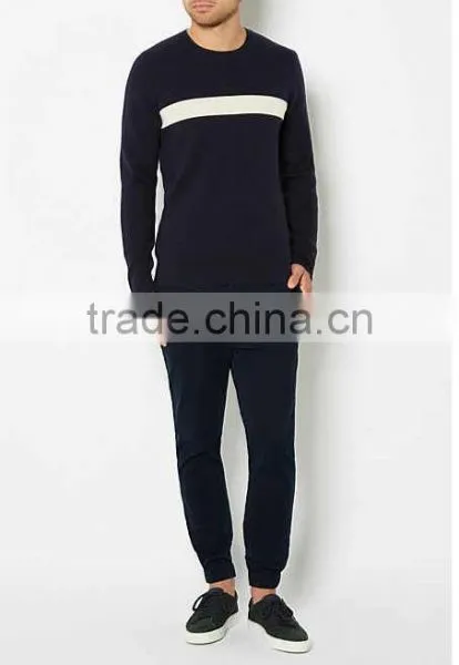 Snow Stripe Knit Jumper/ MEN'S Causel Sweater photo-2