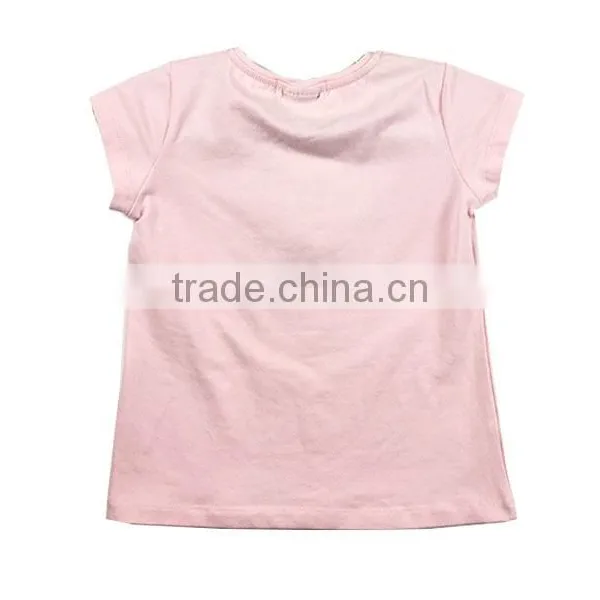 Girl Summer Short Sleeve Pink T-shirt photo-3