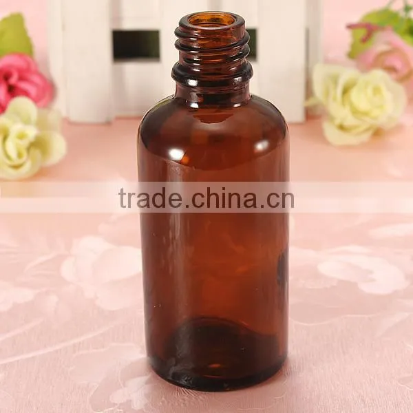 5pcs/lot 50ml Amber Empty Mini Glass Bottle With Insert 2CC Screw Neck Sample Vials With Black Cap photo-3