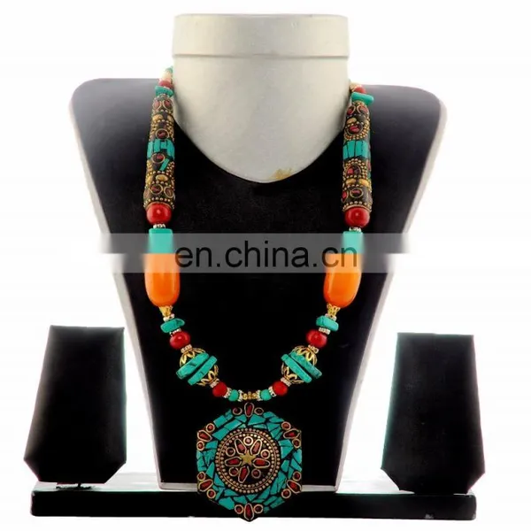Vinatge Pearl Neckalce- Indian Fashion Jewelry-Belly Dance Jewelry photo-3