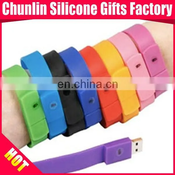 The Newest USB Flash Silicone Bracelet With Imprint Logo as Companies Gifts , photo-2