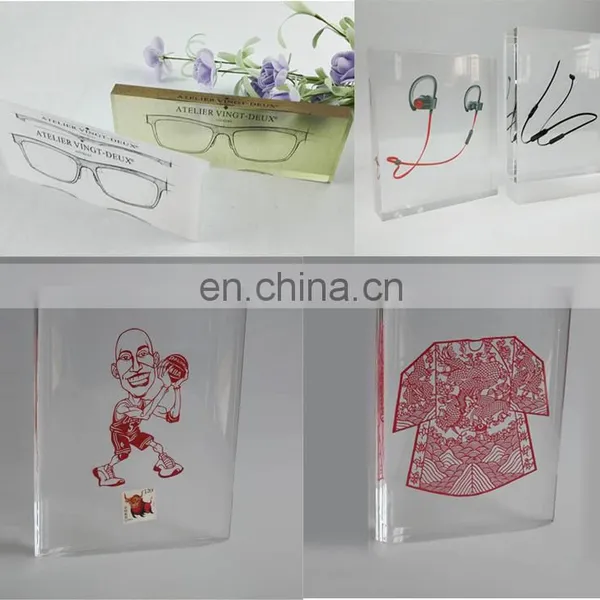 Acrylic Brand Logo Block,logo Printing Block,promotion Gift Block photo-3