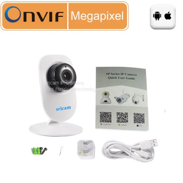 Sricam SP009B MiNi 720P HD WIFI IP Camera SD Card Plug & Play Two Way Audio IOS and Android System Smart Phones