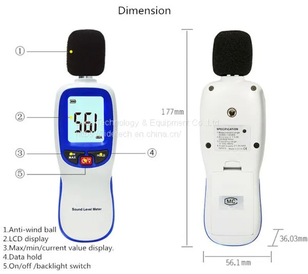 LM153 Portable Handheld Digital Sound Level Meter photo-4