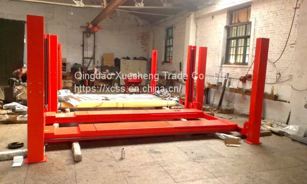 Low Cost Manual Lock Release 4 Post Car Lift 4000kgs/1800mm