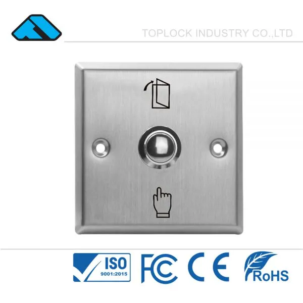 Stainless Steel Push Button Switch Door Lock Exit Button for Security System