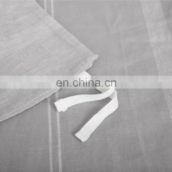 Fashion Comfortable Super King Anti-Wrinkle Cotton Linen Blended Super King Quilt Duvet Cover Set photo-5