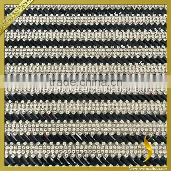 Wholesale Sparkle Hot Fix Rhinestone Trimming Strass Mesh for Shoes Decoration FRM-211 photo-3
