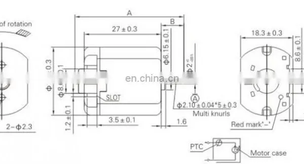 FT-260 Flat Type Micro DC Motor 4.5V 26.5V With PTC photo-4