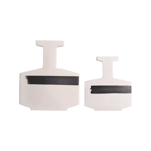 Flat T Letter Chinese Modern Simple Ceramic Flower Vase For Hallway Decor photo-5