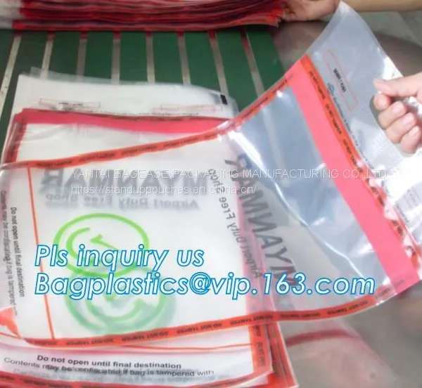 ICAO Duty Free Packaging, STEBs Bags, Custom Airport Store, Retail Shop Security Bags, Tamper Evident Proof photo-2