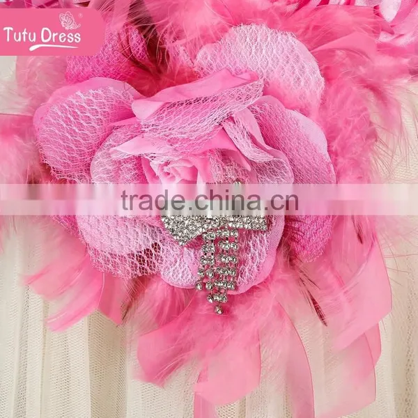 Feather Dress Flower Girl Dress Girls Birthday Dress Feather Dress Flower Girl Dress Baby Dress Couture Birthday Dress Quality Choice photo-5