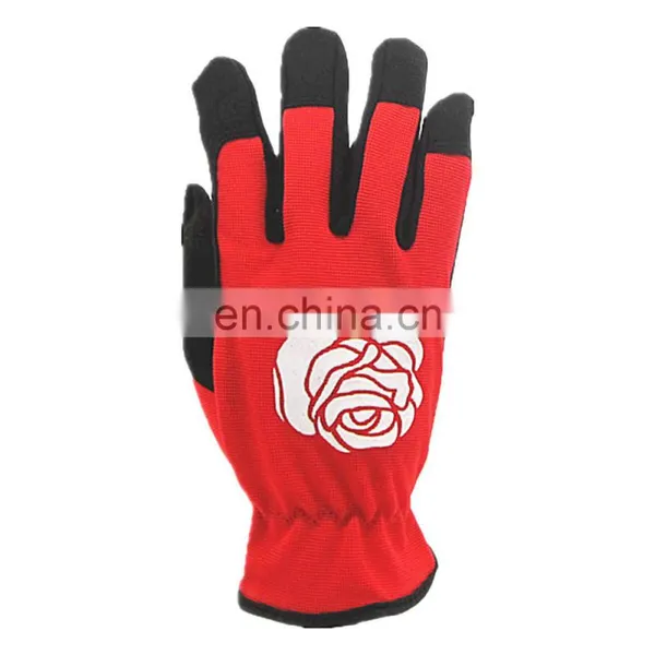 Household Wear-resisting Red Garden Hand Labor Protective Work Safety Gardening Gloves For Women photo-5