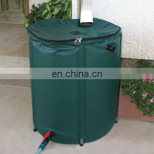 53 Gallon Garden Portable Collapsible PVC Tarpaulin Rain Water Barrel Water Collector Tank photo-4