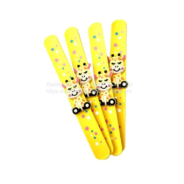Forest Animal Theme Party Kids Slap Bracelets Silicone Wristbands and Rings photo-2
