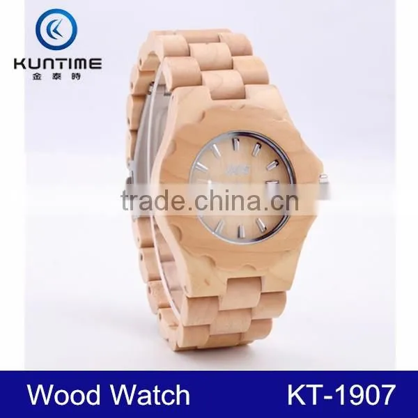 2015 Wholesale Wood Watch Vogue Wrist Wooden Watch for Men and Women With Customized Logo photo-3