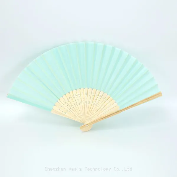High Quality Personalized Custom Printing Wedding Bamboo Round Folding Hand Fan photo-5