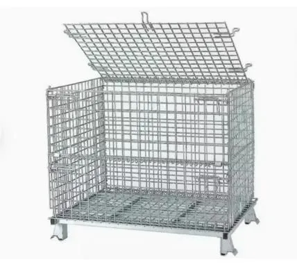 Large Metal Galvanized Supermarket Storage Mesh Roll Stillage Container photo-5