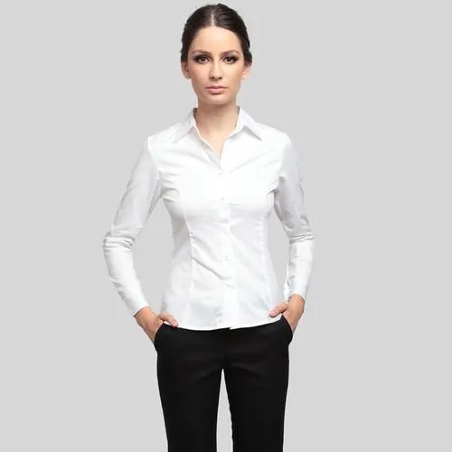 Women's Business Casual Long Sleeve Shirt photo-2