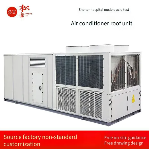 Roof Direct Expansion Heat Pump Air Conditioner Unit for Nucleic Acid Testing Rooms in Rooftop Shelter Hospitals, Air-cooled and Water-cooled Equipment photo-2