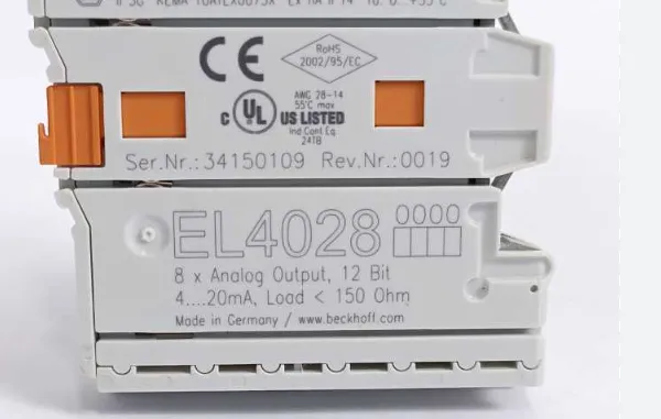 Beckhoff EL4028 EtherCAT Analog Output Terminal 8-Channel Current Output Module 4–20mA 12-Bit Industrial Automation I/O photo-3