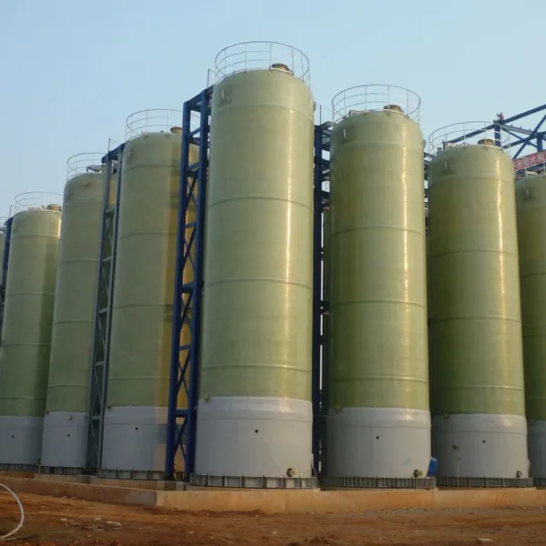 20,000 Liter FRP Sodium Hypochlorite Tank Rated for 15 PSI & 120°F Max Operating Temperature