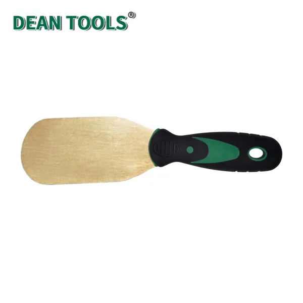 Non-Sparking Brass Knife,Putty Spark-free Safety Brass Scraper Paint Tool,Brass Curved Spatula