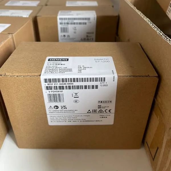 6ES7217‑1AG40‑0XB0 Siemens SIMATIC S7‑1200 CPU 1217C PLC, Programmable Logic Controller, Core Module for Industrial Automation
