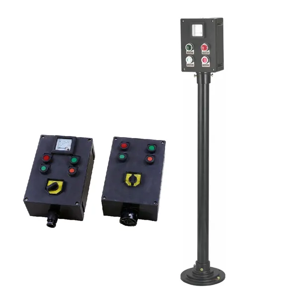 Vertical Explosion Proof Push Button Control Column IP66 Die Cast Aluminum for Pump & Fan