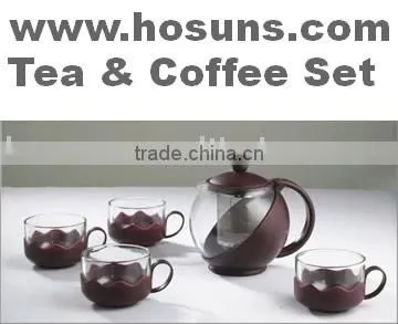 Promotional Glass Lucky Tea Pot Set (top Quality)