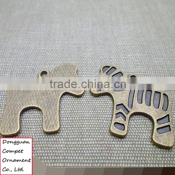 Wholesale Zinc Alloy Bronze Plaque Tiger Zebra Pendant photo-2